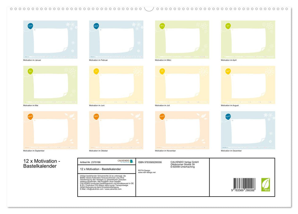12 x Motivation - Bastelkalender (CALVENDO Premium Wandkalender 2027)
