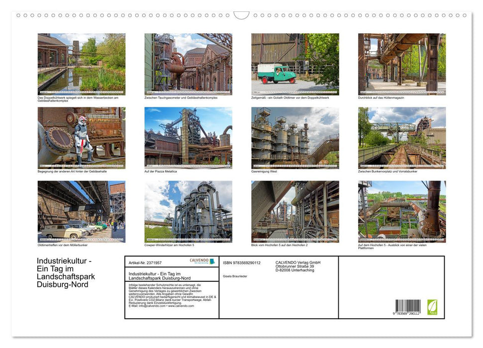 Industriekultur - Ein Tag im Landschaftspark Duisburg-Nord (CALVENDO Wandkalender 2027)