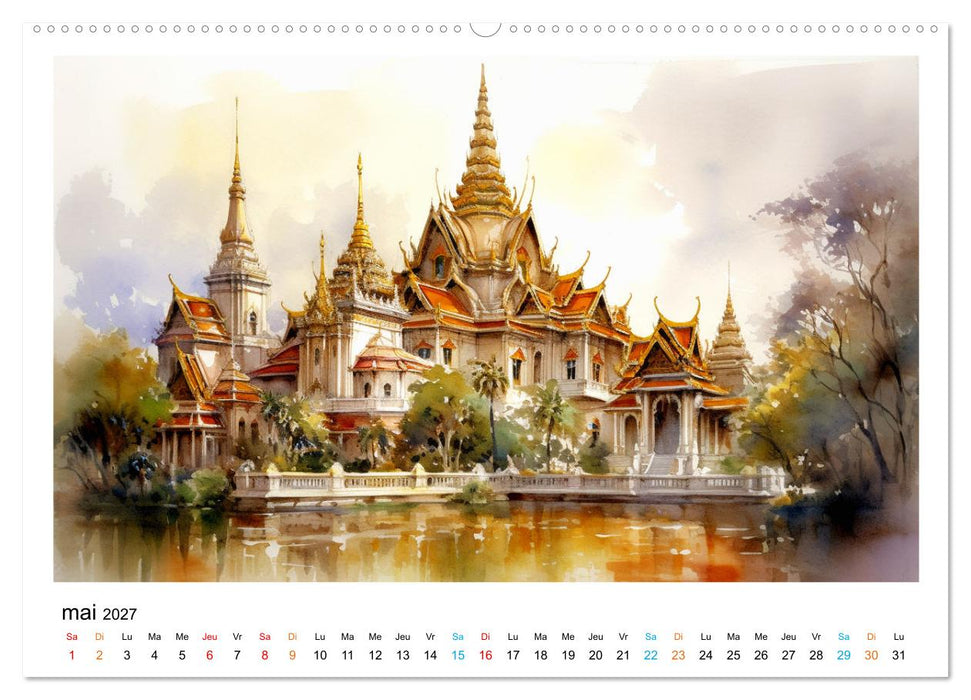 Édifices célèbres, autour du monde (CALVENDO Calendrier supérieur 2027)