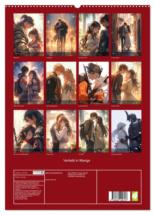 Verliebt in Manga (CALVENDO Premium Wandkalender 2027)