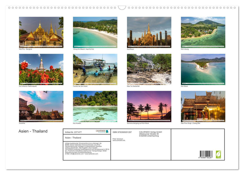 Asien - Thailand (CALVENDO Wandkalender 2027)