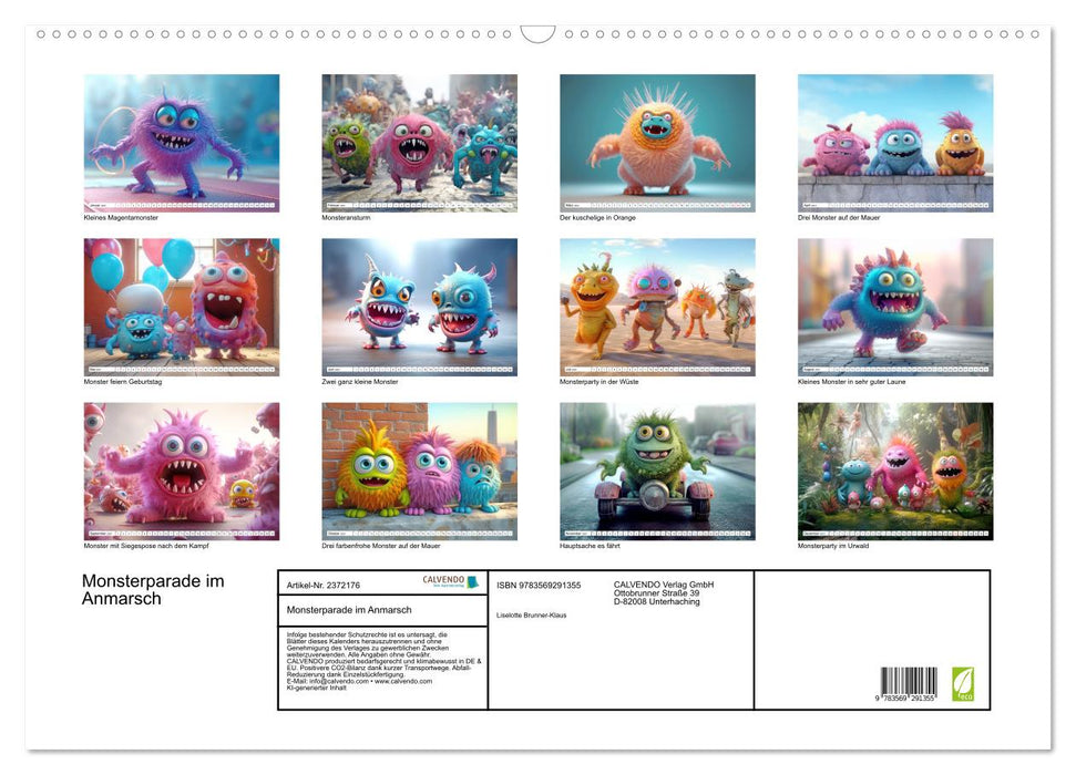 Monsterparade im Anmarsch (CALVENDO Wandkalender 2027)
