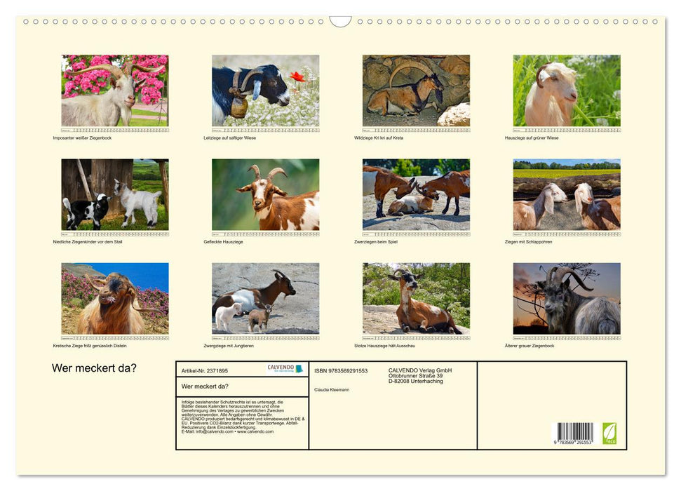 Wer meckert da? (CALVENDO Wandkalender 2027)