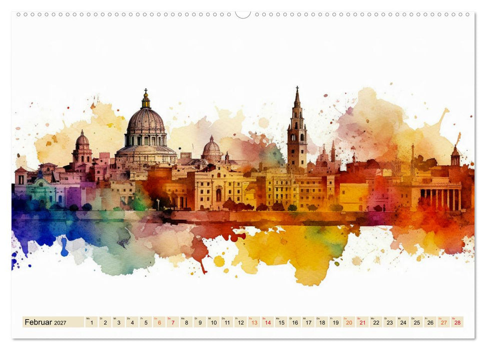 Skylines - bunte Städte (CALVENDO Wandkalender 2027)