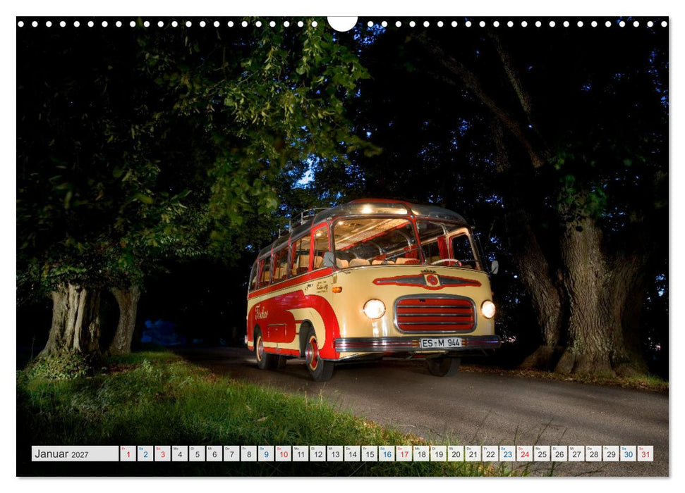 Historische und moderne Busse (CALVENDO Wandkalender 2027)
