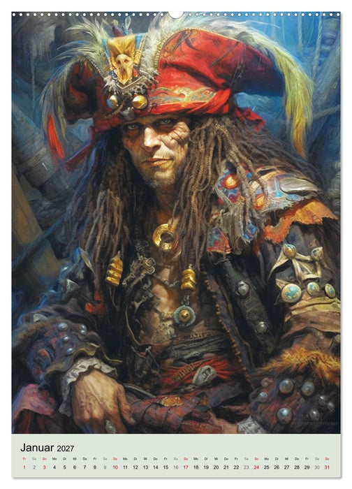 Piraten-Fantasy. Wilde Seeräuber-Romantik im Mittelalter (CALVENDO Wandkalender 2027)