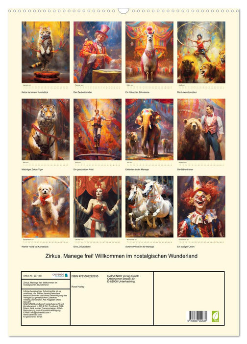 Zirkus. Manege frei! Willkommen im nostalgischen Wunderland (CALVENDO Wandkalender 2027)