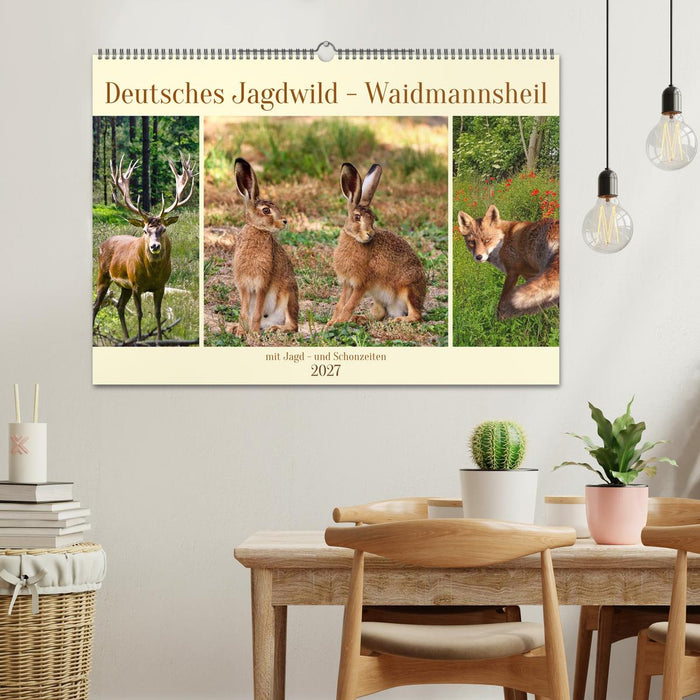 Deutsches Jagdwild - Waidmannsheil (CALVENDO Wandkalender 2027)