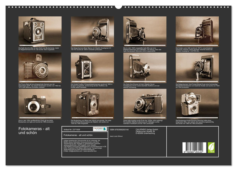 Fotokameras - alt und schön (CALVENDO Premium Wandkalender 2027)