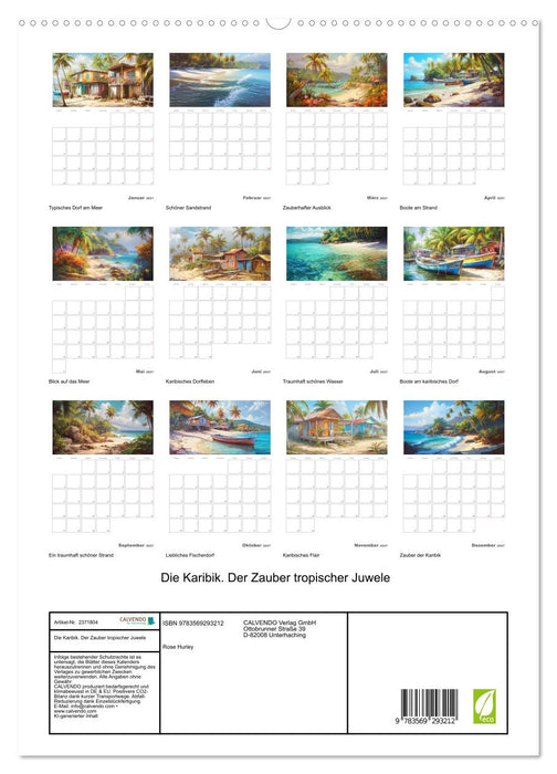 Die Karibik. Der Zauber tropischer Juwele (CALVENDO Premium Wandkalender 2027)