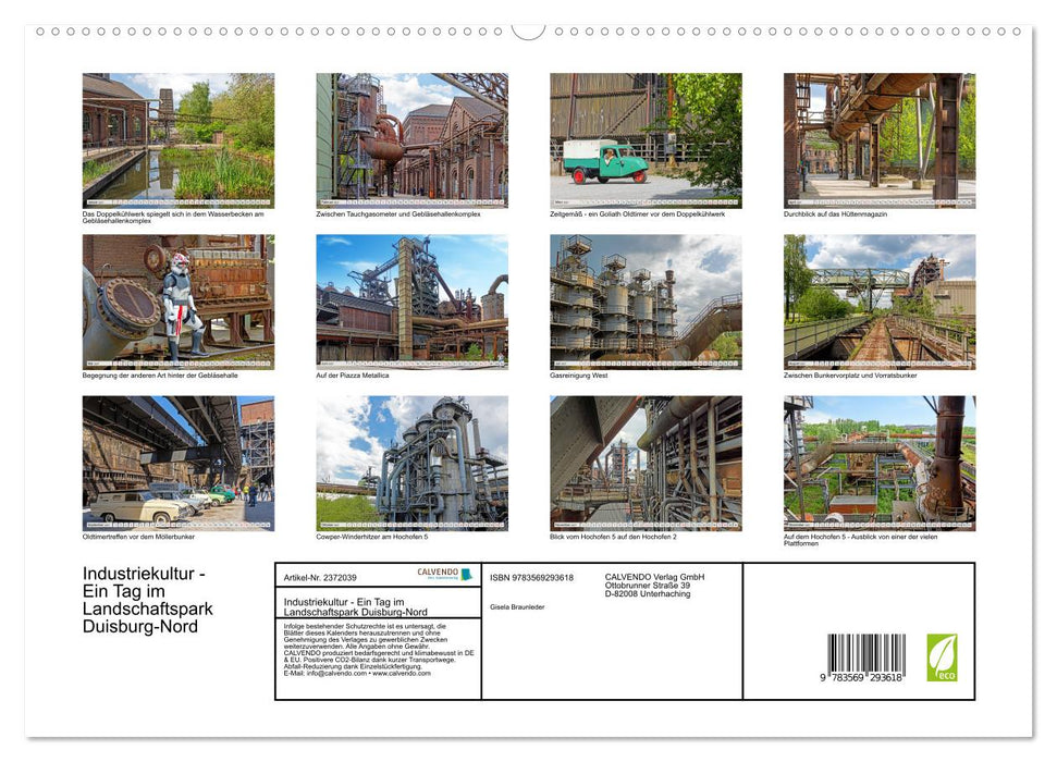 Industriekultur - Ein Tag im Landschaftspark Duisburg-Nord (CALVENDO Premium Wandkalender 2027)
