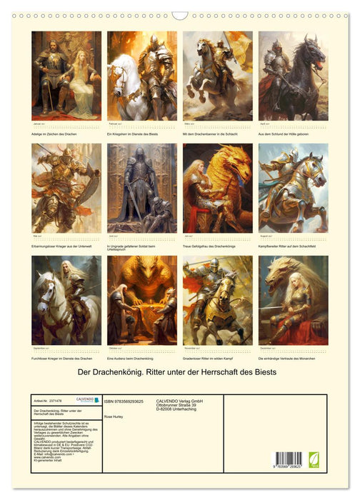 Der Drachenkönig. Ritter unter der Herrschaft des Biests (CALVENDO Wandkalender 2027)