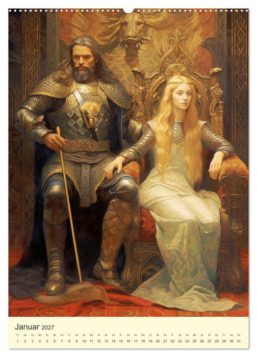 Der Drachenkönig. Ritter unter der Herrschaft des Biests (CALVENDO Wandkalender 2027)