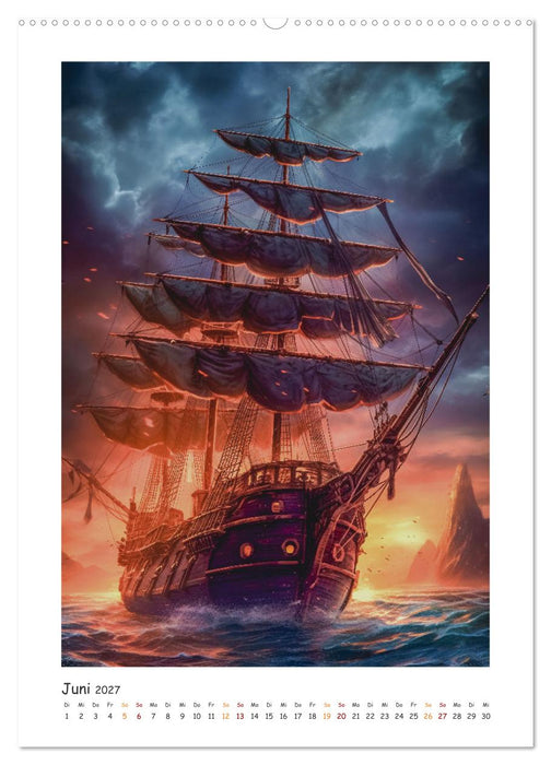 Piratenschiffe (CALVENDO Premium Wandkalender 2027)