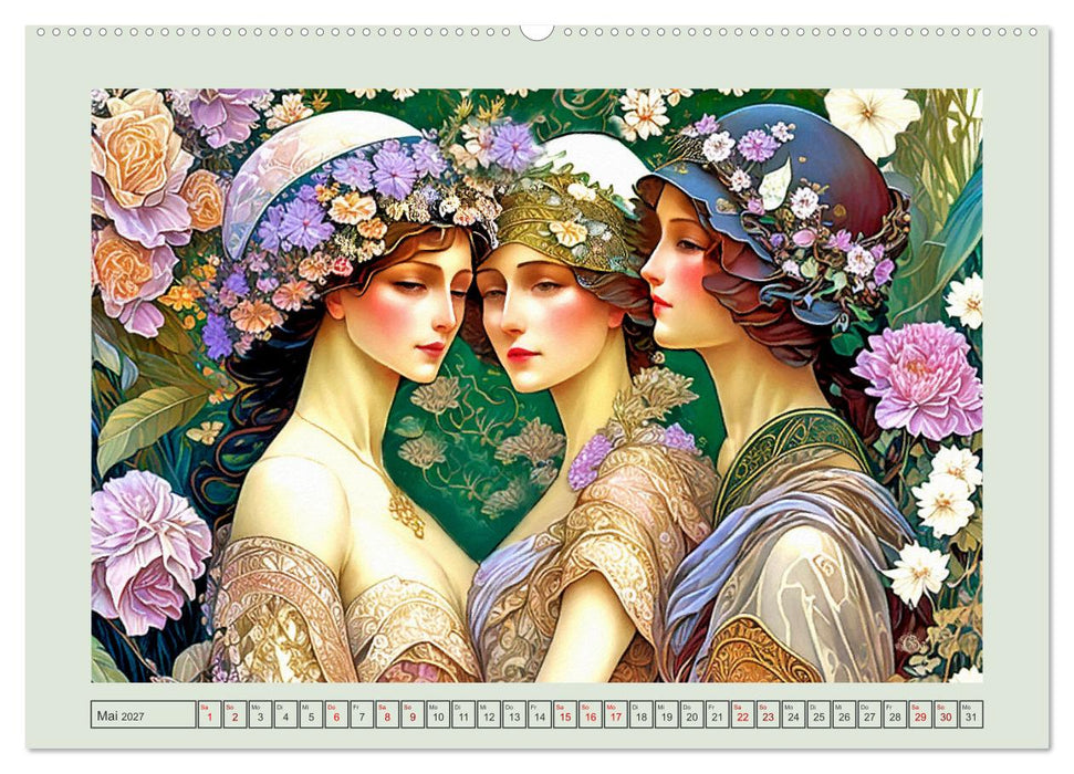 Art Deco Freundinnen (CALVENDO Wandkalender 2027)