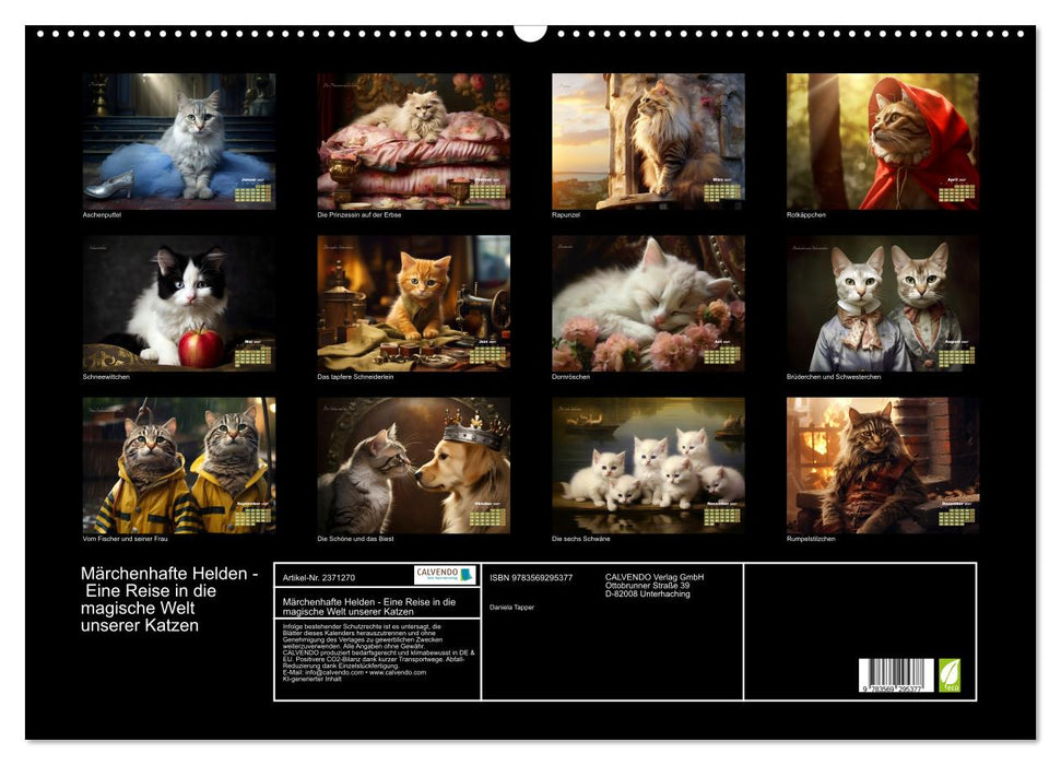 Märchenhafte Helden - Eine Reise in die magische Welt unserer Katzen (CALVENDO Wandkalender 2027)