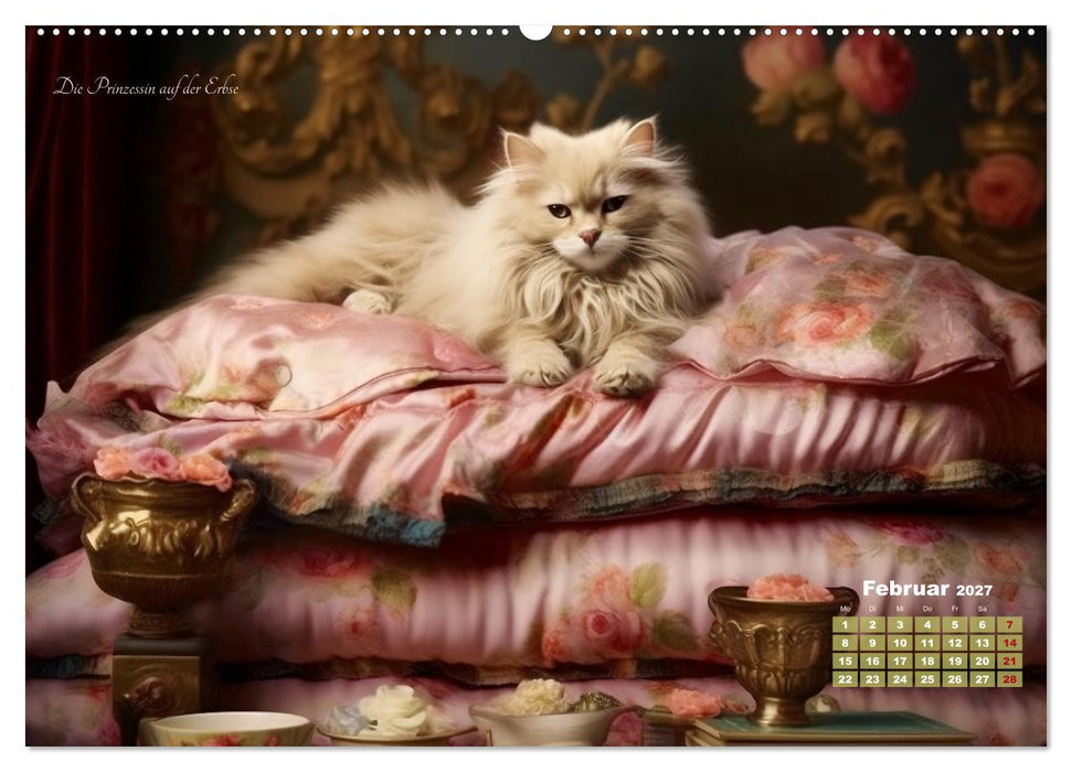 Märchenhafte Helden - Eine Reise in die magische Welt unserer Katzen (CALVENDO Wandkalender 2027)