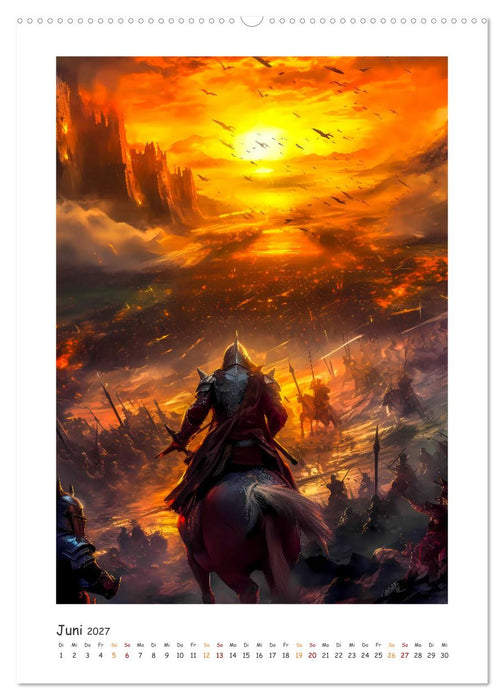 Die Drachenschlacht (CALVENDO Wandkalender 2027)