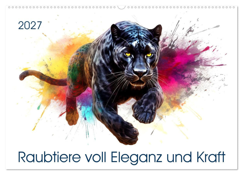 Raubtiere voll Eleganz und Kraft (CALVENDO Wandkalender 2027)