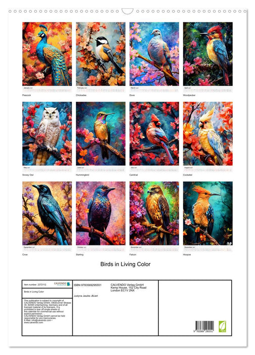 Birds in Living Color (CALVENDO Monthly Calendar 2027)