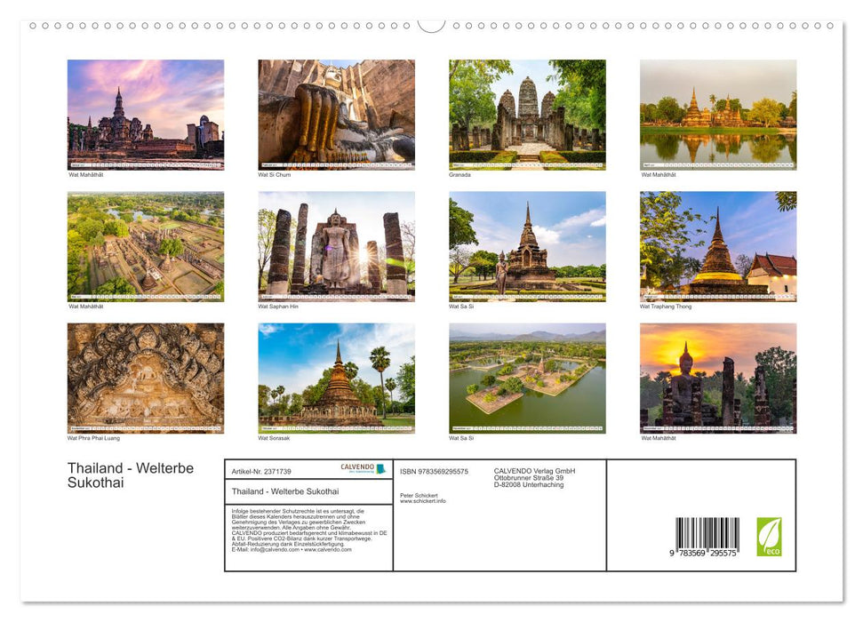 Thailand - Welterbe Sukothai (CALVENDO Premium Wandkalender 2027)