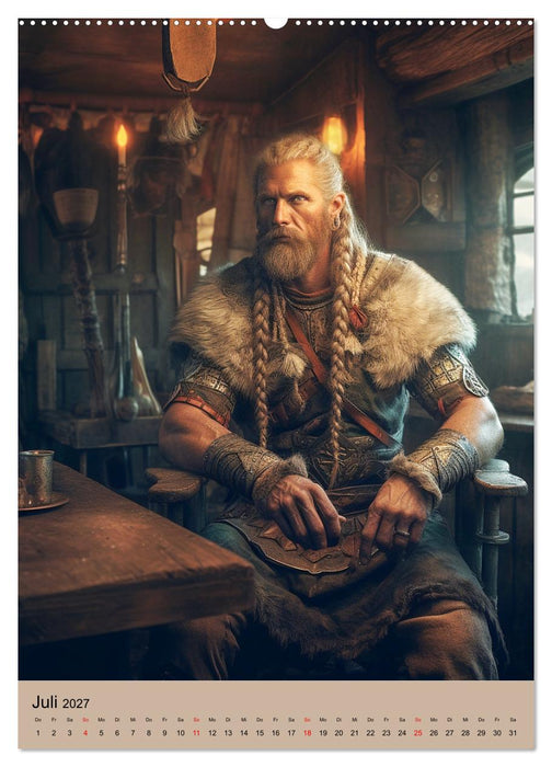 Wikinger-Fantasy. Wilde Krieger aus dem Norden (CALVENDO Premium Wandkalender 2027)