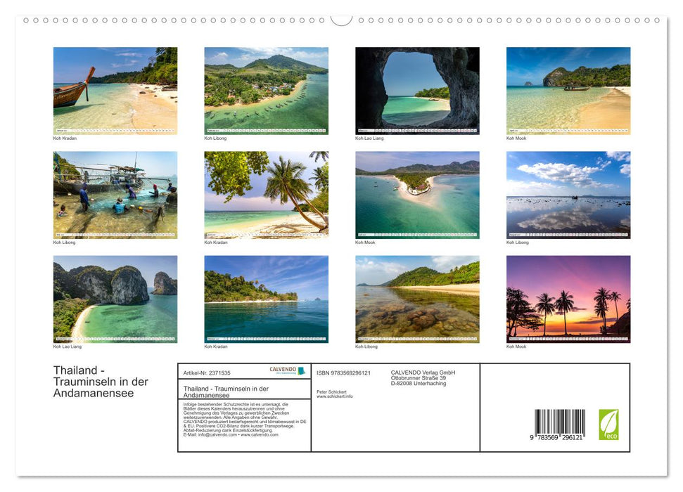 Thailand - Trauminseln in der Andamanensee (CALVENDO Premium Wandkalender 2027)