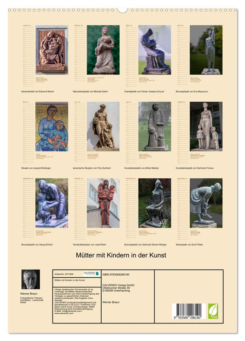 Mütter mit Kindern in der Kunst (CALVENDO Premium Wandkalender 2027)