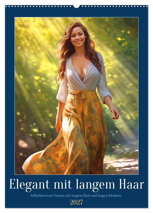 Elegant mit langem Haar (CALVENDO Wandkalender 2027)