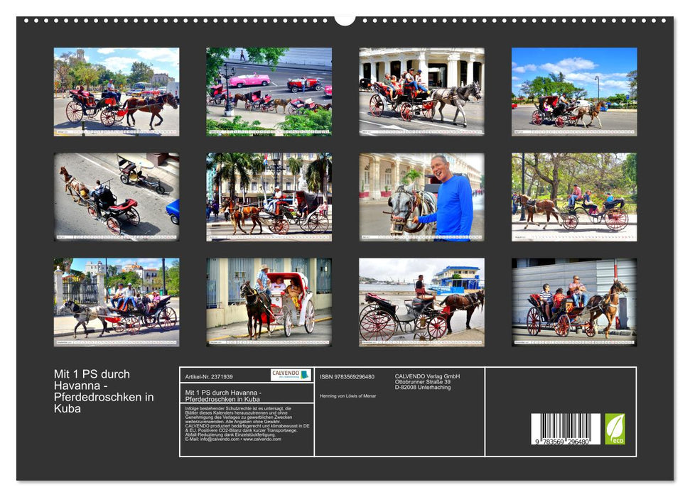 Mit 1 PS durch Havanna - Pferdedroschken in Kuba (CALVENDO Premium Wandkalender 2027)