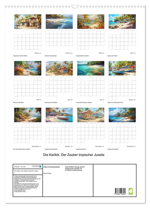 Die Karibik. Der Zauber tropischer Juwele (CALVENDO Wandkalender 2027)