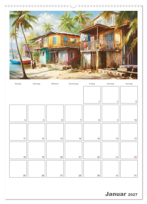 Die Karibik. Der Zauber tropischer Juwele (CALVENDO Wandkalender 2027)