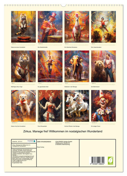 Zirkus. Manege frei! Willkommen im nostalgischen Wunderland (CALVENDO Premium Wandkalender 2027)