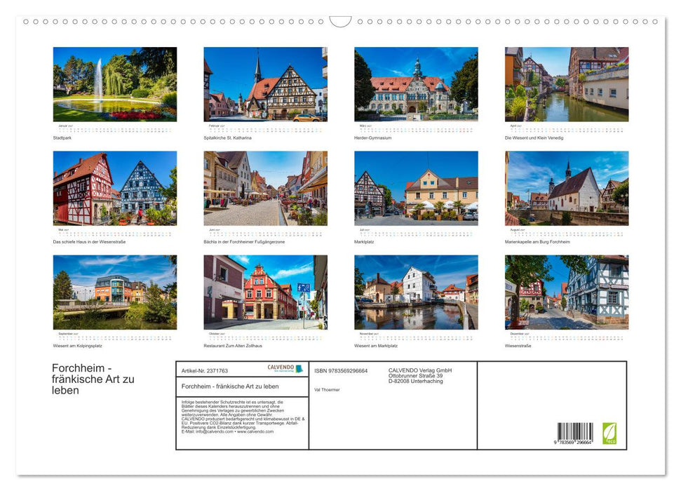 Forchheim - fränkische Art zu leben (CALVENDO Wandkalender 2027)