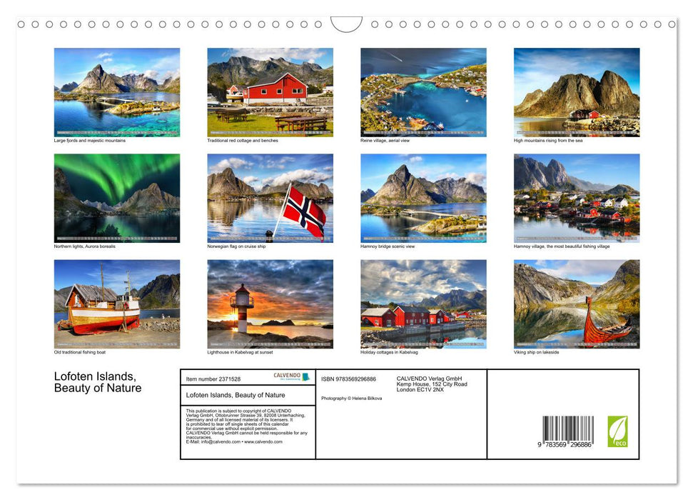 Lofoten Islands, Beauty of Nature (CALVENDO Monthly Calendar 2027)