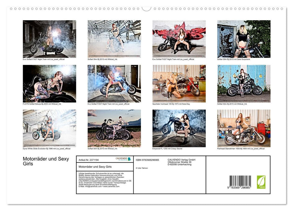 Motorräder und Sexy Girls (CALVENDO Premium Wandkalender 2027)