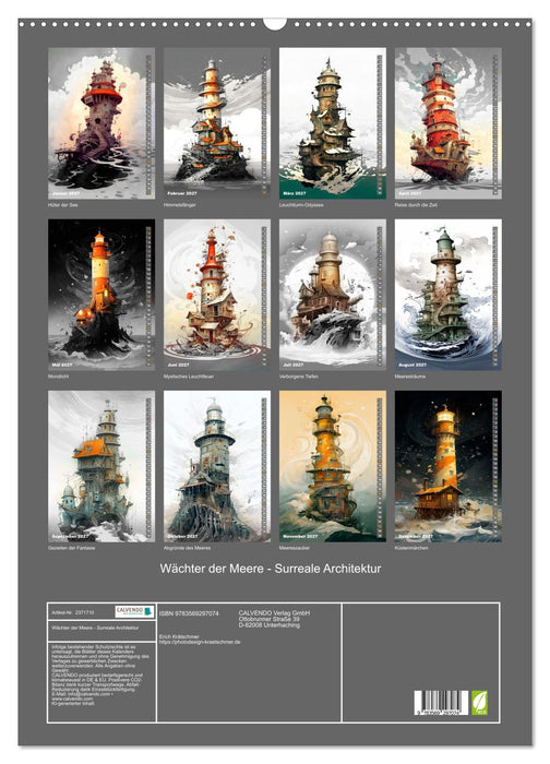 Wächter der Meere - Surreale Architektur (CALVENDO Wandkalender 2027)