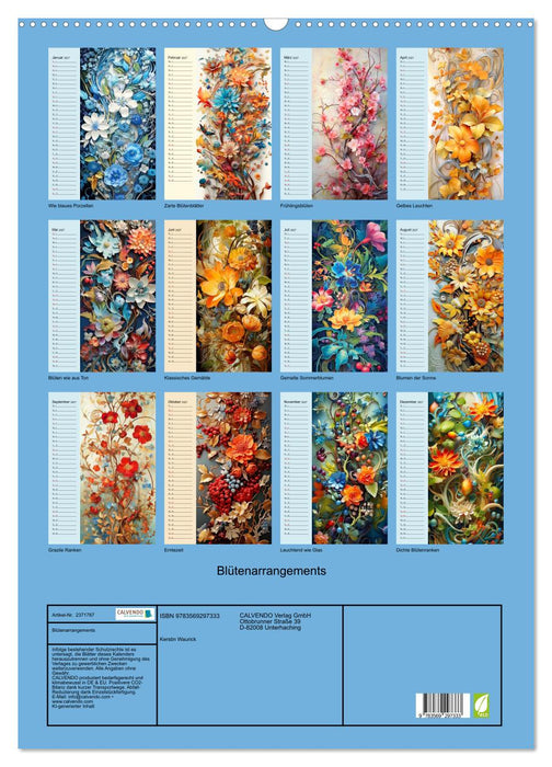 Blütenarrangements (CALVENDO Wandkalender 2027)