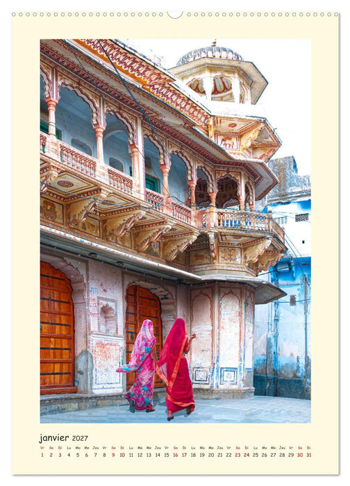 INDE pays aux couleurs éblouissantes (CALVENDO Calendrier supérieur 2027)