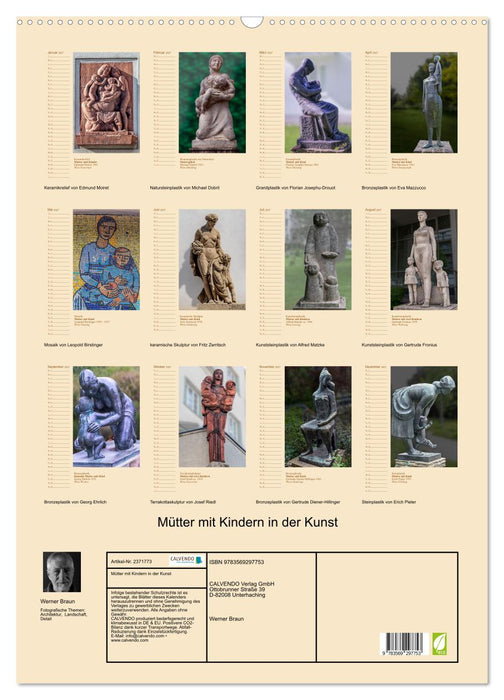 Mütter mit Kindern in der Kunst (CALVENDO Wandkalender 2027)