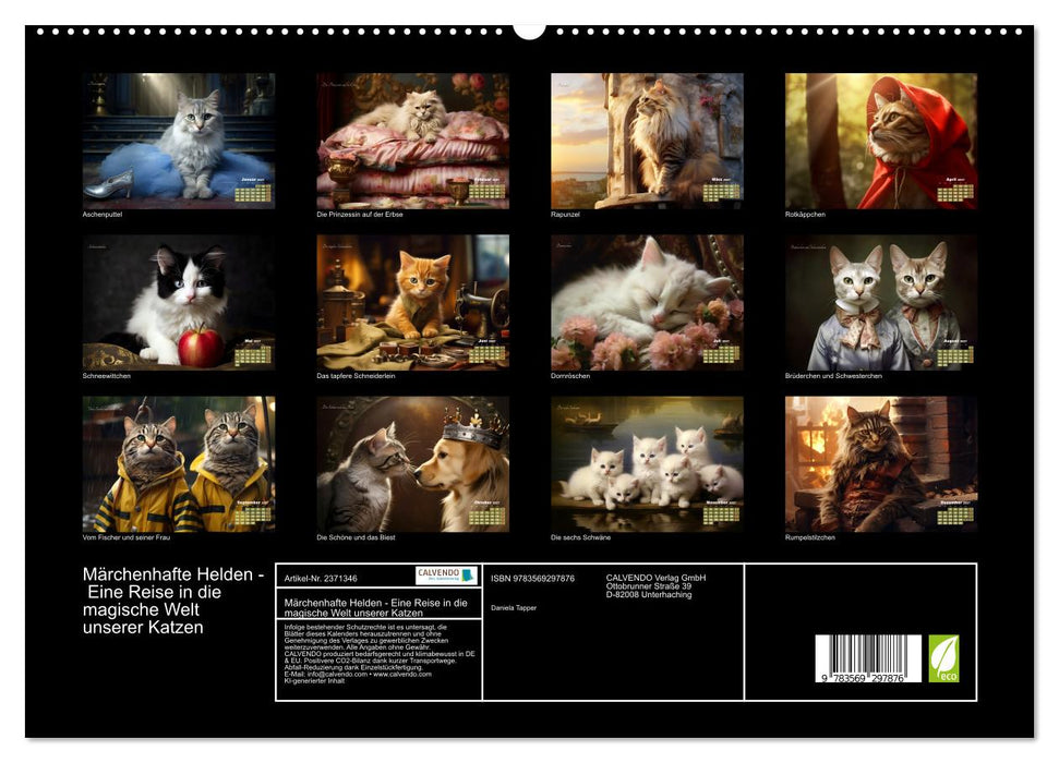 Märchenhafte Helden - Eine Reise in die magische Welt unserer Katzen (CALVENDO Premium Wandkalender 2027)