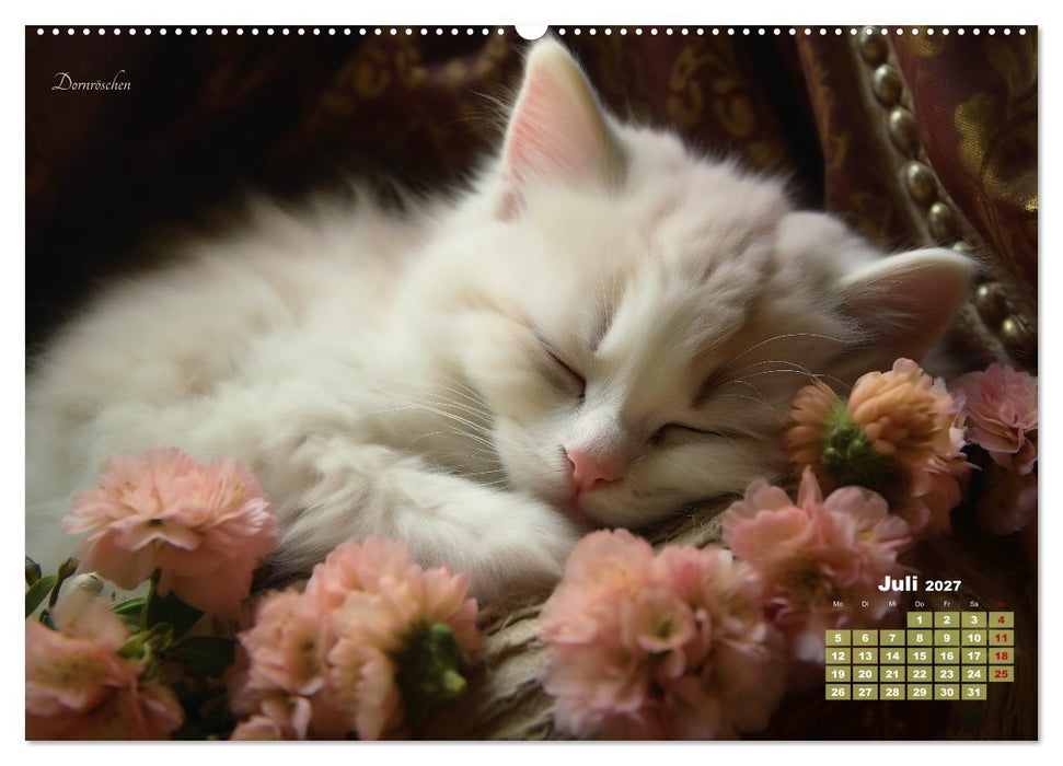 Märchenhafte Helden - Eine Reise in die magische Welt unserer Katzen (CALVENDO Premium Wandkalender 2027)