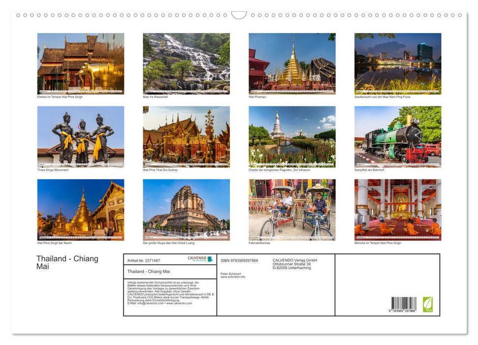 Thailand - Chiang Mai (CALVENDO Wandkalender 2027)