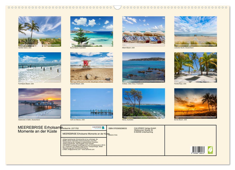 MEEREBRISE Erholsame Momente an der Küste (CALVENDO Wandkalender 2027)