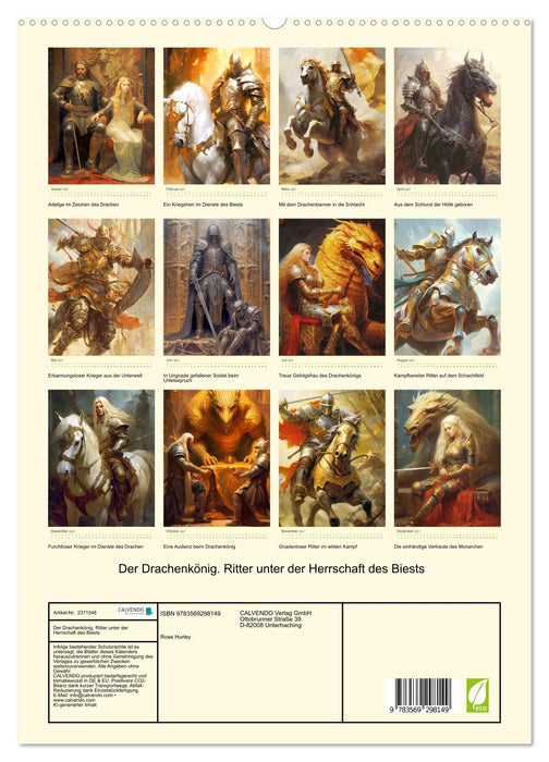 Der Drachenkönig. Ritter unter der Herrschaft des Biests (CALVENDO Premium Wandkalender 2027)