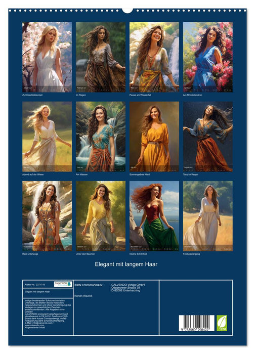 Elegant mit langem Haar (CALVENDO Premium Wandkalender 2027)