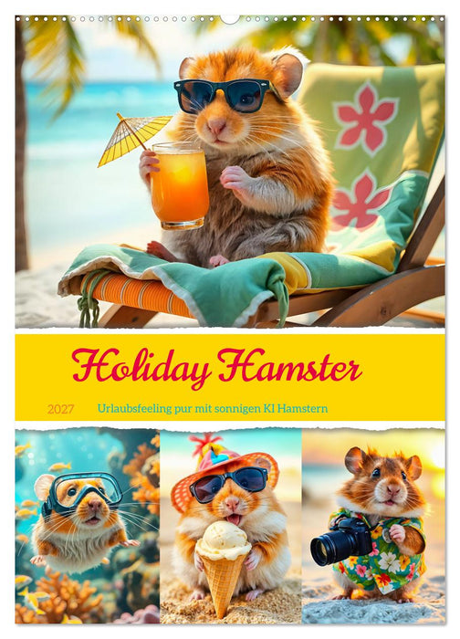 Holiday Hamster - Urlaubsfeeling pur mit sonnigen KI Hamstern (CALVENDO Wandkalender 2027)