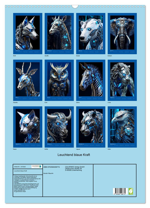 Leuchtend blaue Kraft (CALVENDO Wandkalender 2027)