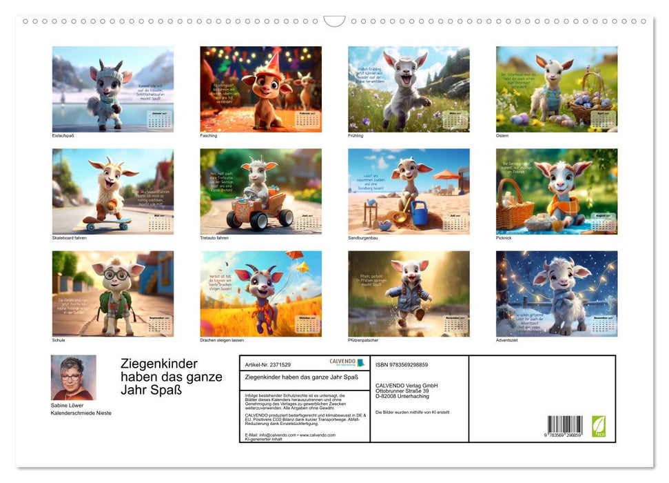 Ziegenkinder haben das ganze Jahr Spaß (CALVENDO Wandkalender 2027)