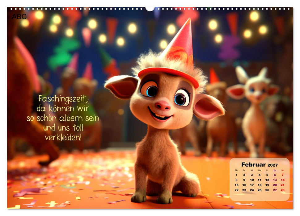 Ziegenkinder haben das ganze Jahr Spaß (CALVENDO Wandkalender 2027)